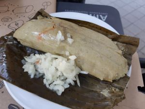 Starter / Tamal at Los Andenes Vegan - Puerta de Toledo in Madrid
