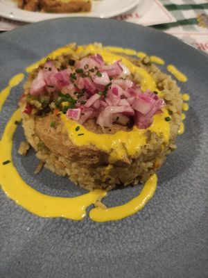 arroz con pollo at Los Andenes Vegan - Puerta de Toledo in Madrid