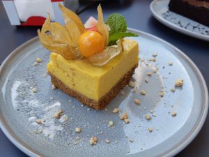 Dessert / Cheese cake at Los Andenes Vegan - Puerta de Toledo in Madrid