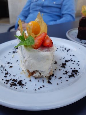 Dessert / Pionono at Los Andenes Vegan - Puerta de Toledo in Madrid