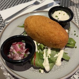 papa rellena   at Los Andenes Vegan - Puerta de Toledo in Madrid