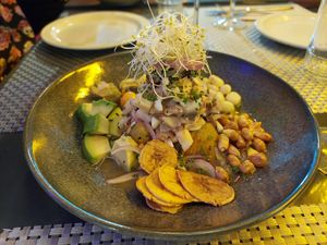 Starter / Ceviche at Los Andenes Vegan - Puerta de Toledo in Madrid