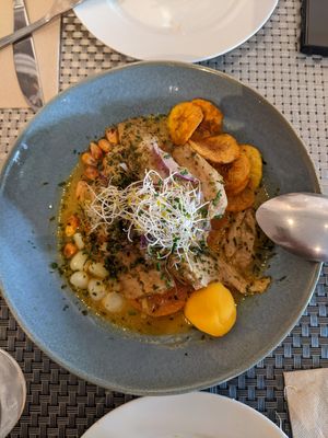 ceviche de pollo vegetal at Los Andenes Vegan - Puerta de Toledo in Madrid