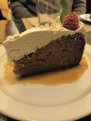 Tres leches at Los Andenes Vegan - Puerta de Toledo in Madrid