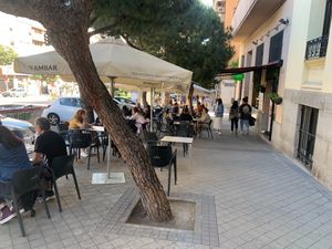 Outdoor Seating at Los Andenes Vegan - Puerta de Toledo in Madrid