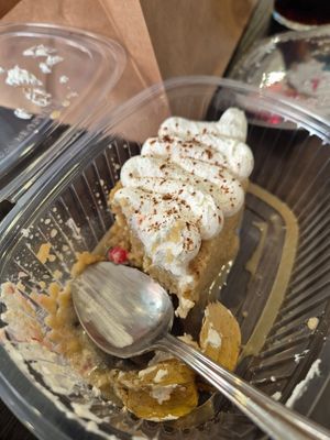 Took the 3 leches as take away. What a flavor bomb! Wow! at Los Andenes Vegan - Puerta de Toledo in Madrid