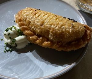 Empanada criolla  at Los Andenes Vegan - Puerta de Toledo in Madrid