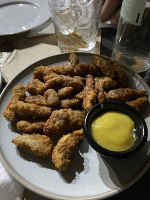 Chicharrones  at Los Andenes Vegan - Puerta de Toledo in Madrid