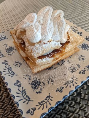 milhojas at Los Andenes Vegan - Puerta de Toledo in Madrid