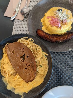 milanesa con seitan y arroz con ají at Los Andenes Vegan - Puerta de Toledo in Madrid