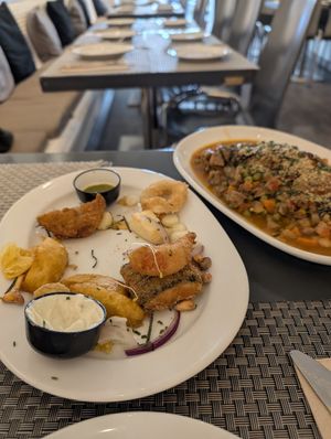 jalea mixta and takotako at Los Andenes Vegan - Puerta de Toledo in Madrid