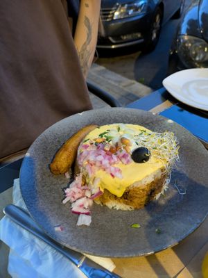 Arroz tapado at Los Andenes Vegan - Puerta de Toledo in Madrid