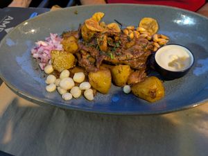 Mushroom grill at Los Andenes Vegan - Puerta de Toledo in Madrid