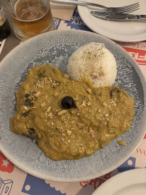 Aji de gallina  at Los Andenes Vegan - Puerta de Toledo in Madrid
