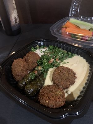 Vegetarian sample minus dairy at Aladdin's Eatery in Mt Lebanon