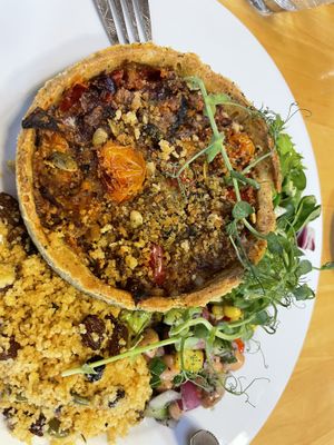 Veg tart  at Kitchen at the Wharf in Langport
