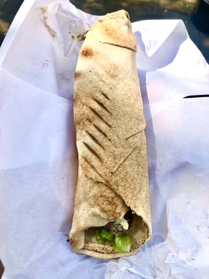 Large falafel wrap  at Falafel King in Manchester