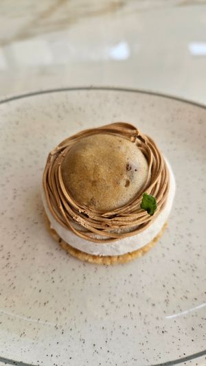 Banana dessert (ate coconuts on top before taking picture) at Atelier Creme Sofi in Antalya