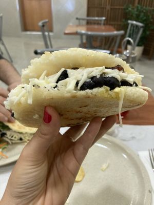 Arepa de frijoles y queso   at Café Montalegre in Braga