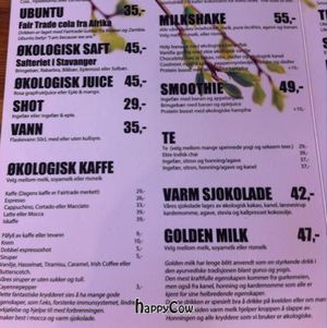 menu at Tilstede mat og mer in Kristiansand