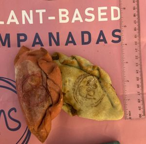 Ruler gives idea of the empanada size at Fons in New York City