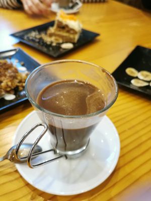 Vegan hot chocolate at VEGandVEG Gastroartesanía in Fuenteheridos