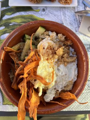 Migas  at VEGandVEG Gastroartesanía in Fuenteheridos