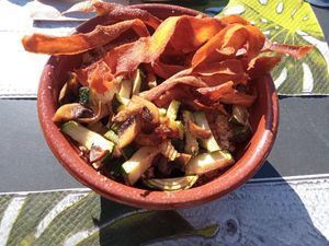 Migas veganas at VEGandVEG Gastroartesanía in Fuenteheridos