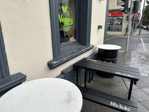 outside  at Il Vegano in Aachen