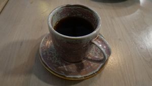 A cup of Black tea. They do have milk alternatives for 75c at Glenveagh Tea Rooms in Donegal