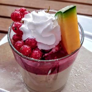 hazelnut creme, dessert at Velo Heilbronn in Heilbronn