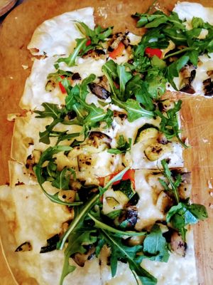 German vegan "Flammkuchen" at Velo Heilbronn in Heilbronn