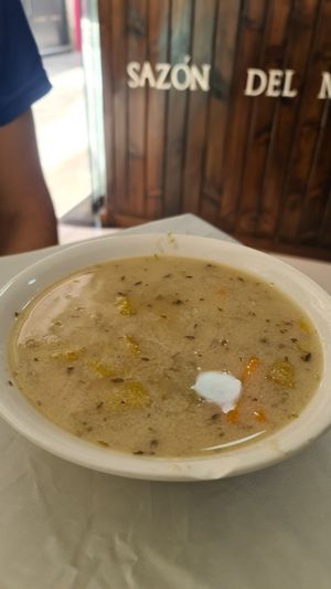 Semolina soup at Sazon Del Muya in Trujillo