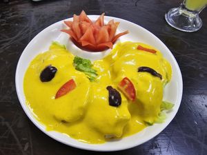 Papa a la huancaína at Sazon Del Muya in Trujillo