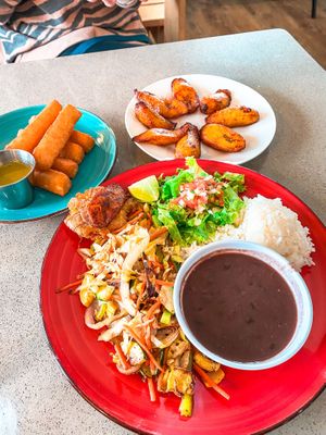 Vegan veggie plate  at Havana Cabana in Kanab