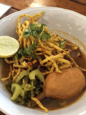 Khao soi  at Jay Hom Chan - ร้านอาหารเจหอมจันทร์ลำปาง in Lampang