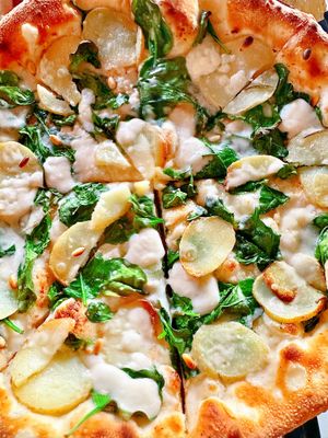 Patata e Spinici Woodfired Pizzaa  at Andiamo in Chippendale