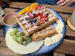 Belgian waffles at Pure Food in Nuremberg
