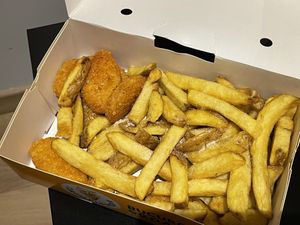 Vegan nuggets and chips from Cartofisserie, Brașov  at Cartofisserie in Brasov