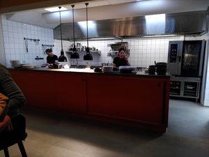 Open kitchen at Beyla in Copenhagen