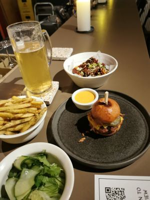 I got to souls after being hungry all day. Even if it seems small portions, I got full immediately. Evertthing is extra tasty and well balanced. 😊 at Beyla in Copenhagen