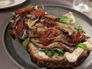 Mushroom toastt  at Beyla in Copenhagen