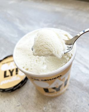 Oatly vegan vanilla ice-cream, bought in Eco Jan store at Eco Jan in Yerevan