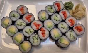 Item 159: kappa maki, avocado maki, bell pepper maki at Asia Sushi Bar in Rathenow