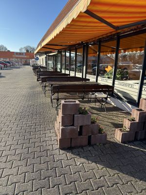 Outside seating .  at Asia Sushi Bar in Rathenow