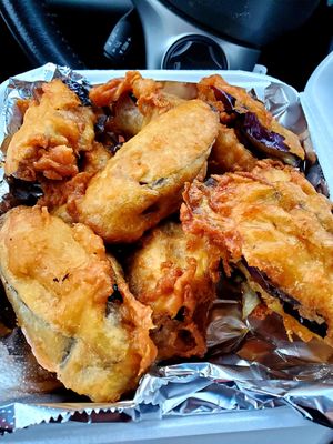 Fried eggplant at Quan Yin in Houston
