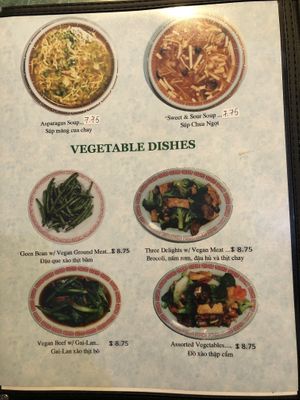 Menu at Quan Yin in Houston