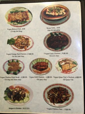 Menu at Quan Yin in Houston