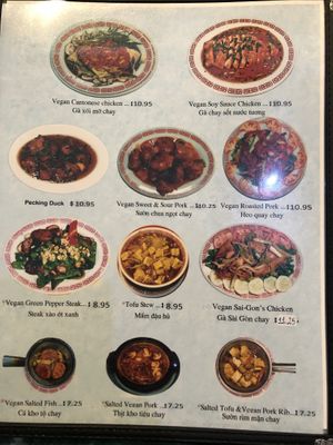 Menu at Quan Yin in Houston
