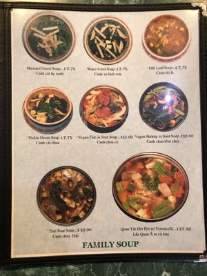 Menu at Quan Yin in Houston